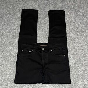 Nudie Jeans Men's Black Slim Straight Jeans